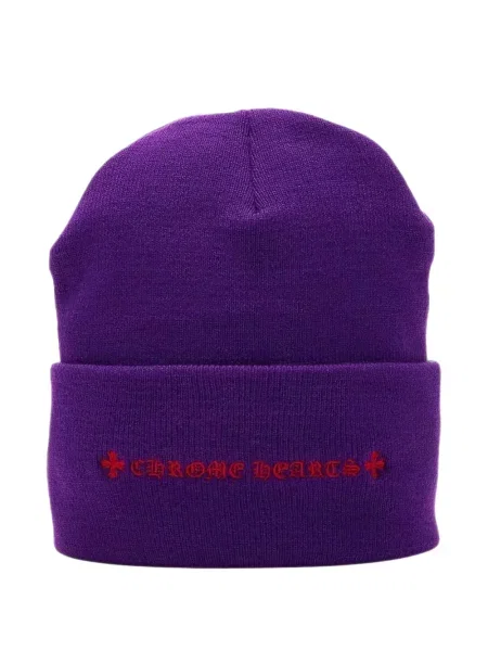 Căciulă Chrome Hearts cu motiv cu inimi violet
