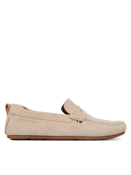 Tommy Hilfiger Мокасини Core Hilfiegr Suede Driver бежов