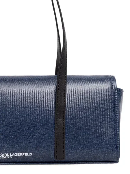 Torbica Karl Lagerfeld Jeans sa kopčom s autogramom plava