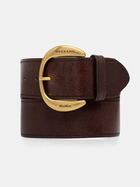 Weekend Max Mara de piele ALACCATO maro