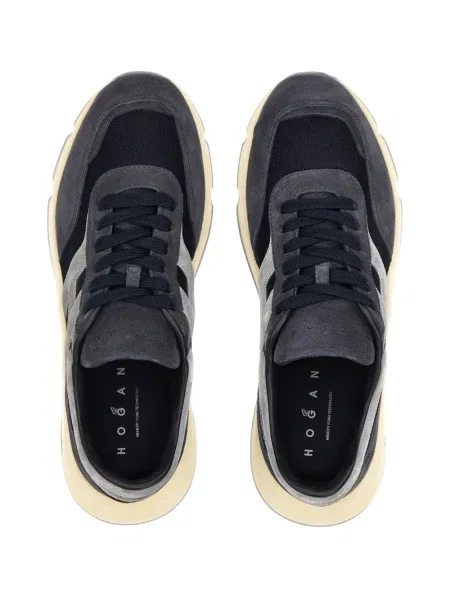 Sneakerși Hogan din piele albastru