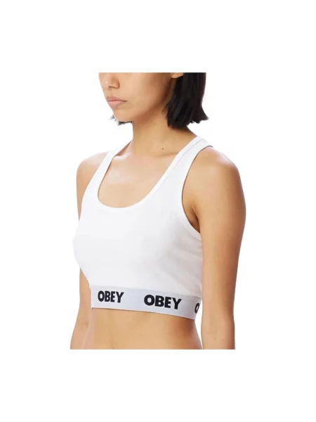 Top Obey o skróconej długości biały