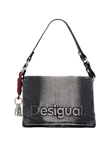 Crossbody táska Desigual autogrammal fekete