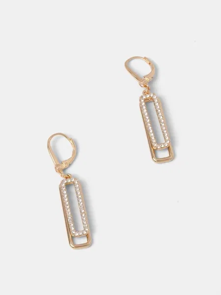 DKNY cercei pentru femei din metal cu zirconiu cubic