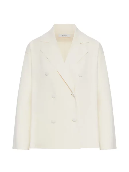Kurtka Max Mara dwurzędowa biała