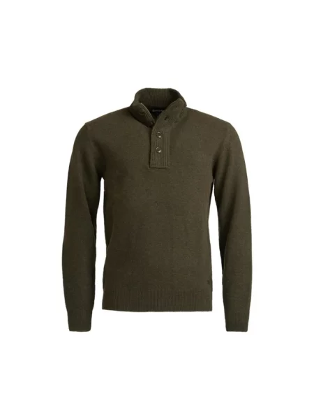 Sweter Barbour wełniany zielony