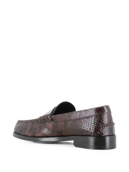 Pantofi loafer Paul Smith cu model piele de șarpe maro