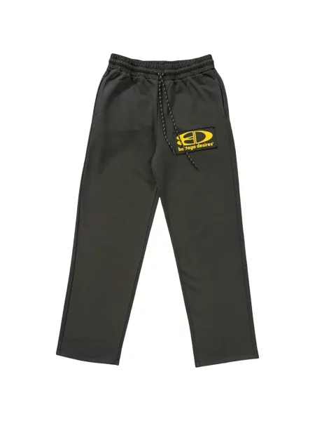 Pantaloni Bottega Desires alergare cu autograf cu cordon gri