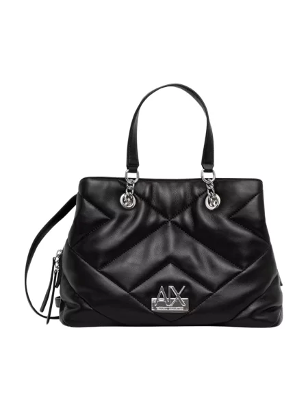 Torebka Armani Exchange skórzana czarna
