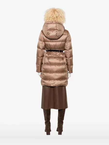 Μπουφάν Max Mara με κουκούλα καφέ