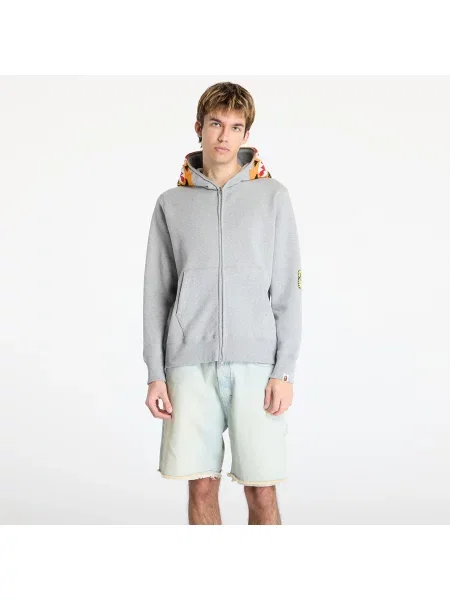 Hanorac A BATHING APE Tiger Full Zip Hoodie UNISEX Gray XXXL