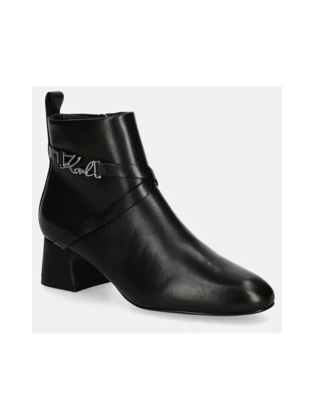 Botki Karl Lagerfeld skórzane czarne