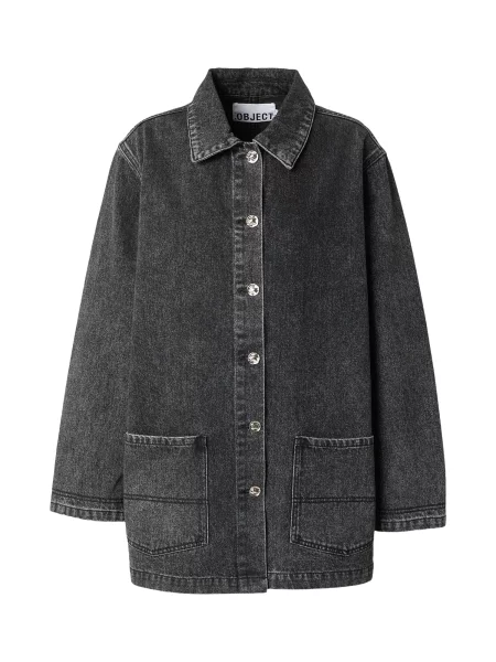 OBJECT Geacă de primăvară-toamnă denim negru