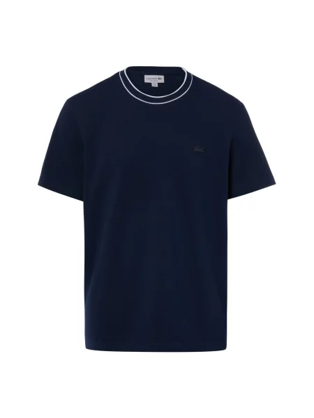 T-shirt o kroju regular fit z mieszanki bawełny Lacoste niebieska