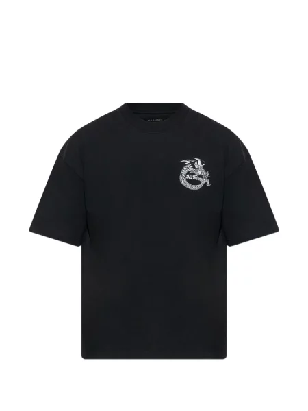 Grafic tricou Allsaints cu imagine negru