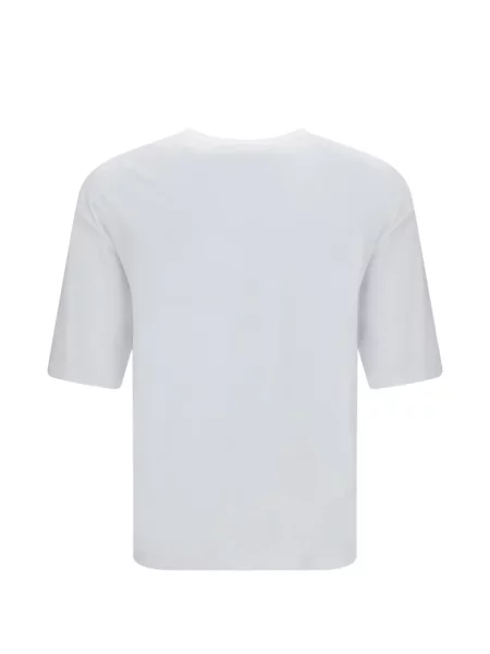 Tricou Loro Piana cu broderie alb
