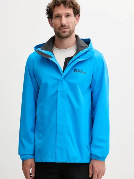 Jack Wolfskin nepromokavá bunda Trailtime 2L modrá