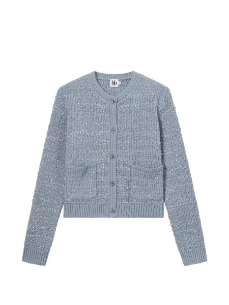 Cardigan B+ab din tweed albastru