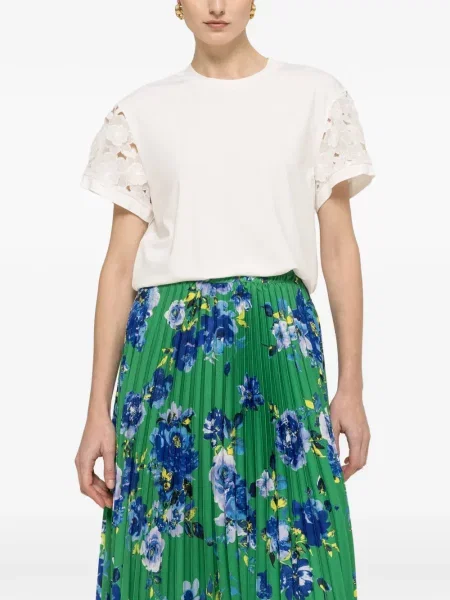 Tricou Nissa cu broderie alb