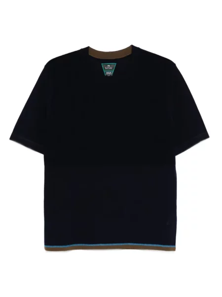 Pulover Ps Paul Smith de lână scurt albastru