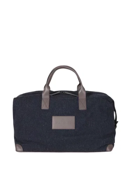 Geantă Gran Sasso cu model herringbone albastru