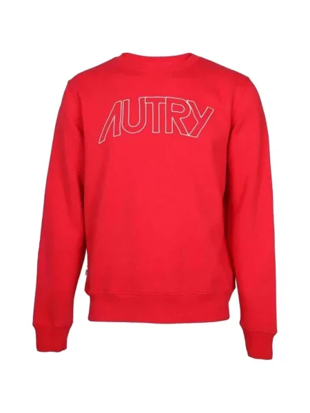 Pulover Autry cu broderie roșu