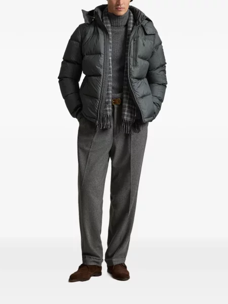 Mănuși Polo Ralph Lauren din piele de căprioară cu șireturi cu vârf închis albastru