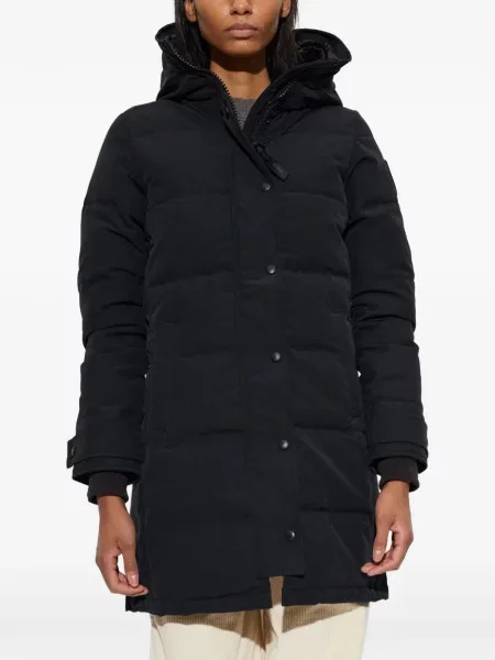 Palton Canada Goose cu glugă negru