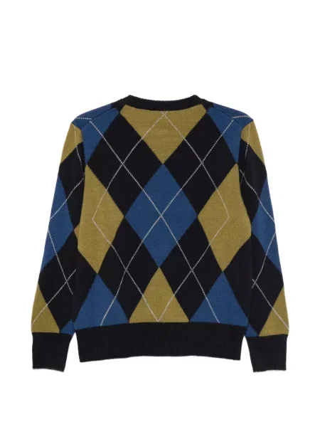 Pulover Incentive! Cashmere din cașmir cu model argyle albastru