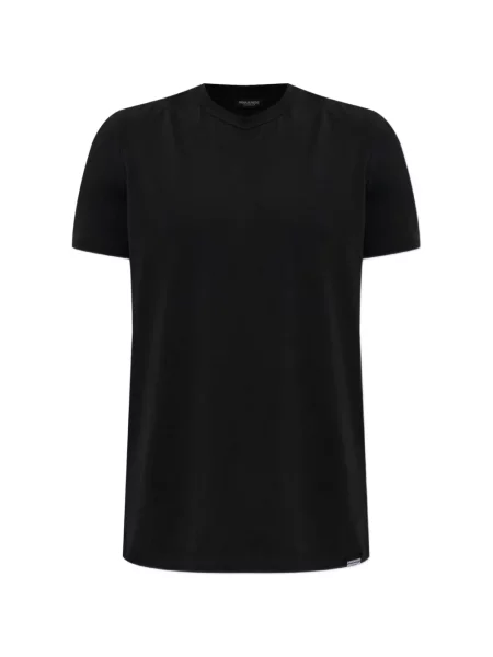Tricou Dsquared2 cu imagine cu decolteu în V negru
