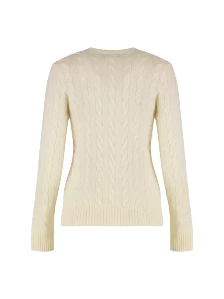 Sweter Polo Ralph Lauren wełniany z długim rękawem beżowy