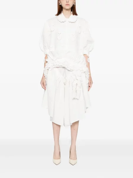Bluză Róisín Pierce cu model floral alb