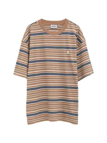 Tricou cu dungi Carhartt Wip cu dungi cu autograf