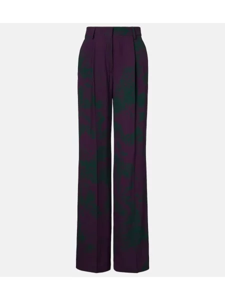 Pantaloni Dries Van Noten cu imagine bordo