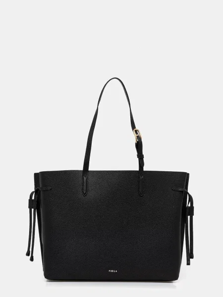 Geantă shopper Furla din piele negru
