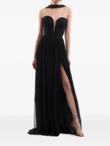 Rochie maxi Imroska drapată negru
