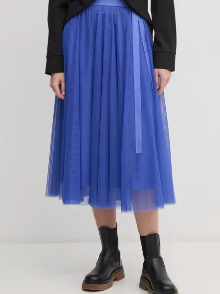 Joop! spódnica midi rozkloszowana niebieski