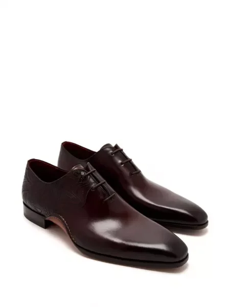 Oxford Magnanni din țesătură twill maro
