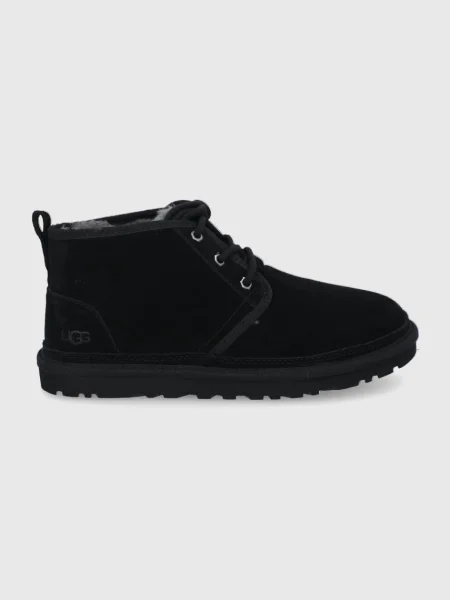 Sneakerși Ugg din piele negru