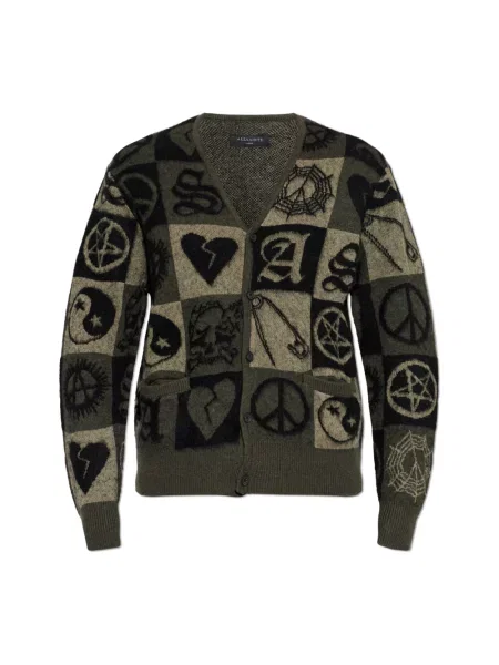 Kardigan Allsaints wełniany zielony