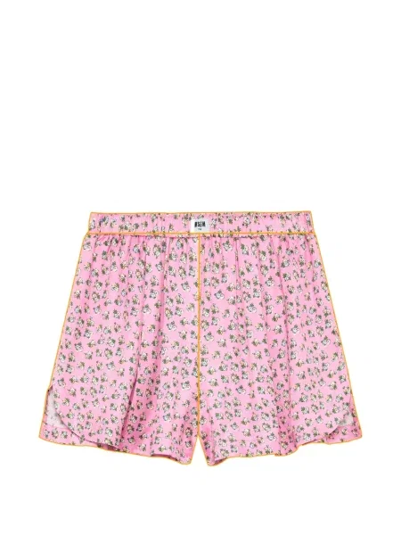 Pantaloni scurți Msgm cu model floral cu imagine roz