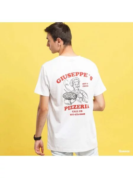 Тениска Urban Classics Giuseppe's Pizzeria Tee White M бяло