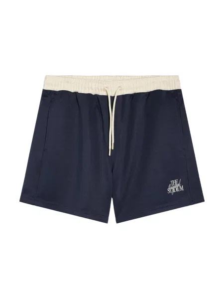 Bershka Pantaloni crem / închis albastru