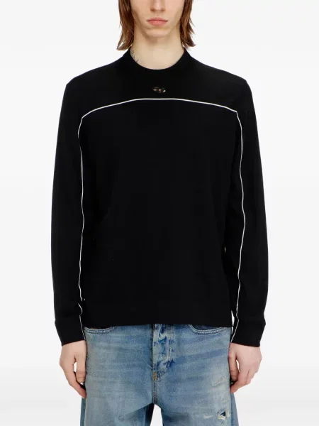 Pulover Diesel cu autograf negru
