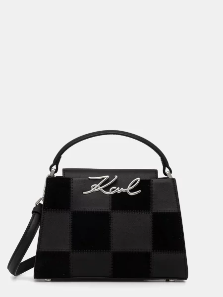 Karl Lagerfeld Geantă de umăr / argintiu negru