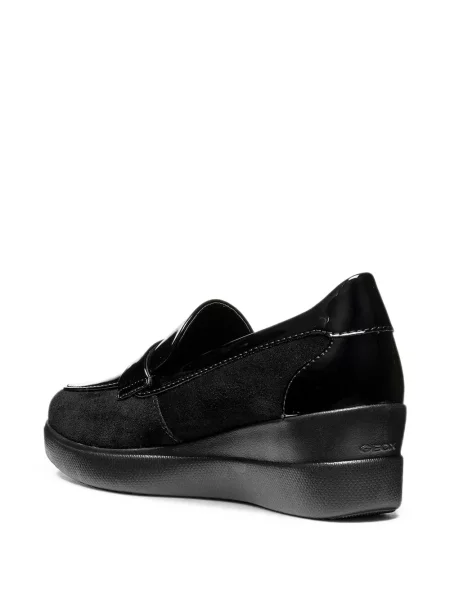 Pantofi loafer Geox cu pană negru