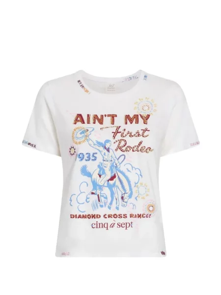 Koszulka Cinq A Sept z nadrukiem biała