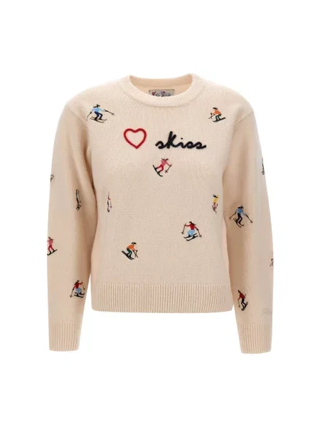 Sweter Mc2 Saint Barth wełniany beżowy