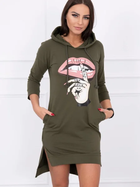 Rochie Kesi cu imagine de costum kaki