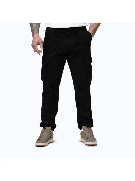 Мъжки панталони за бягане Pitbull Proctor Drawstring Jogger Cargo black черно